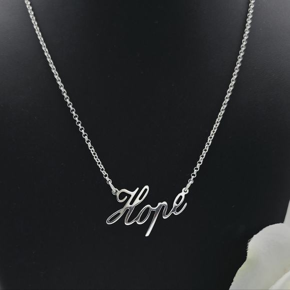 HOPE STERLING SILVER NECKLACE - Picture 2 of 5